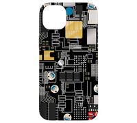 Circuit Board Pattern Motherboard Design for Tech Geeks Custodia per iPhone 14 Plus
