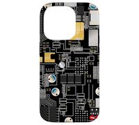 Circuit Board Pattern Motherboard Design for Tech Geeks Custodia per iPhone 14 Pro