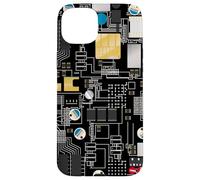Circuit Board Pattern Motherboard Design for Tech Geeks Custodia per iPhone 15 Plus