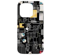 Circuit Board Pattern Motherboard Design for Tech Geeks Custodia per iPhone 15 Pro