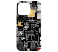 Circuit Board Pattern Motherboard Design for Tech Geeks Custodia per iPhone 15 Pro Max