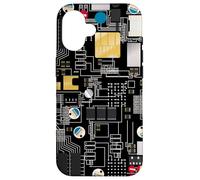 Circuit Board Pattern Motherboard Design for Tech Geeks Custodia per iPhone 16
