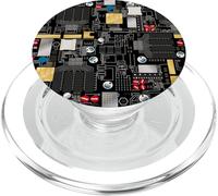 Circuit Board Pattern Motherboard Design for Tech Geeks PopSockets PopGrip per MagSafe