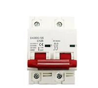 Circuit Breaker 1pc DC1000V Solar Mini Circuit Breaker Overload Protector Protector Switch 8 0a 100a 125a 2p DC1000V fotovoltaico Protettori di dispersione a terra (Color : 100a, Size : DC 2P)