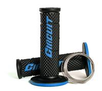 Circuit Equipment MA008-213 - Manopole per moto Electra Racing, colore: Nero/Grigio