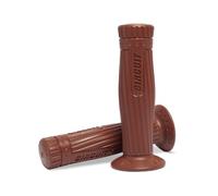 CIRCUIT Equipment - Manopole Barcelona universali per scooter e moto Cafè Racer - marrone