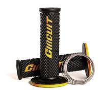 Circuit Equipment - Manopole Circuit V universali a Due componenti con Design Full Diamond - Nero/Giallo