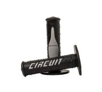 Circuit Equipment - Manopole Electra Racing - sistema lock-on, controllo preciso e polimero confortevole - nero/grigio - per moto off-road e dual-sport