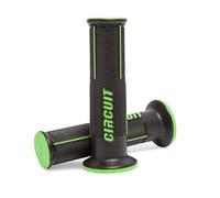 Circuit Equipment - Manopole Speed in polimero bicomponente ergonomico - comfort quotidiano per moto stradali - nero/verde