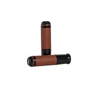 Circuit Equipment - Silverstone Motorcycle Grip - Estremità in alluminio, texture a diamante, comfort e vestibilità universale - Marrone/Nero