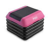 Circuit Fitness by Marcy STEP-PINK01-4R - Piattaforma per aerobica regolabile in altezza, con 4 rialzi e superficie in gomma antiscivolo, per esercizi a casa, colore: rosa americano