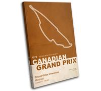 Circuit Gilles Villeneuve Canadian Grand Prix F1 Race Track Canvas Art Print