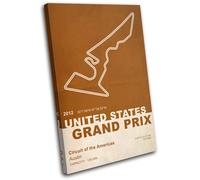 Circuit of the Americas United States Grand Prix F1 Race Track Canvas Art Print
