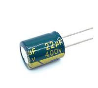 Circuiti di controllo 5pcs 400V22UF Condensatore elettrolitico in alluminio ad alta frequenza a bassa impedenza 400V 22UF Size13 * 17mm
