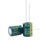 Circuiti di controllo Condensatore elettrolitico in alluminio ad alta frequenza a bassa resistenza da 10 pezzi 6.3v1500uf 1500uf6.3v Volume: 10x13