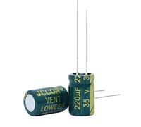 Circuiti di controllo Condensatore elettrolitico in alluminio ad alta frequenza a bassa resistenza da 20 pezzi 35V220UF 220uf35v Volume: 8x12