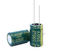 Circuiti di controllo Condensatore elettrolitico in alluminio ad alta frequenza a bassa resistenza da 5 pezzi 250V100UF 100uf250v Volume: 16x25