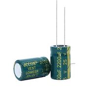 Circuiti di controllo Condensatore elettrolitico in alluminio ad alta frequenza e bassa resistenza da 10 pezzi 25v2200UF 2200uf25v Volume: 13x21