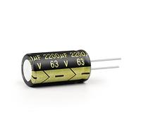 Circuiti di controllo Condensatore elettrolitico in alluminio da 10 pezzi 63V2200UF 18x35mm Condensatori a bassa resistenza ad alta frequenza e bassa ESR