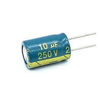 Circuiti di controllo Condensatore elettrolitico in alluminio da 110 pezzi 250v 10UF Dimensioni 8 * 12mm 10UF