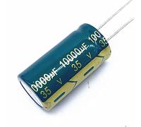 Circuiti di controllo Condensatori Condensatori elettrolitici in alluminio DIP radiali da 20 pezzi, 16V 25V 50V 63V 80V 100V 10000UF Tolleranza 20% (Size : 35V10000UF 18X35MM)