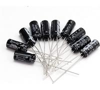 Circuiti di controllo Kit condensatore Condensatori elettrolitici in alluminio 10 pezzi 25V 50V 100V 450V Condensatore 10UF 220UF 1000UF 3300UF Condensatori elettrolitici fissi fai-da-te (dimensioni
