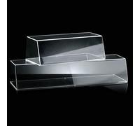 Circuito AUT AUT Vetrina da banco in plexiglass trasparente per alimenti H 20 cm aperta o chiusa su 3 lati disponibile con o senza sportello