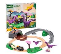 SET AVVENTURA ferrovia in legno DINOSAURI trenini BRIO 36094 età 3+