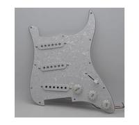 Circuito Bianco per Accessori per Chitarra Elettrica 3 Battipenna Precablato Caricato A Bobina Singola SSS Semplice per Le Parti(4)