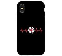 Circuito del computer Digitale Cervello Battito cardiaco AI EKG Linea di impulso Custodia per iPhone X/XS