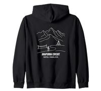 Circuito di Annapurna Nepal Himalaya Line Art Sentiero Escursionistico Felpa con Cappuccio