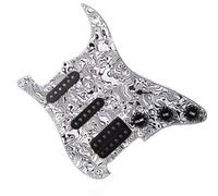 Circuito Di Assemblaggio Del Circuito Della Copertura Anteriore Del Battipenna Per Chitarra Elettrica Singola E Doppia Zebra In Bianco E Nero(3/4)