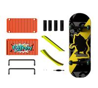 Circuito Skate In Acero Forma Contenitore - Set Completo Con Cuscinetti, Rampe E Trotinette | Giocattolo Modello Stoccaggio Creativo Per Figure Skate | Include Rampe Curve & Dr