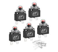 Circuito Sovraccarico Protettore Kit 3A AC125/250V DC32V Premi Pulsante 5 Set