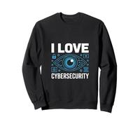 Circuito tecnologico I Love Cybersecurity Eye Lock Felpa