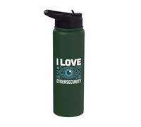 Circuito tecnologico I Love Cybersecurity Eye Lock Stainless Steel Insulated Water Bottle