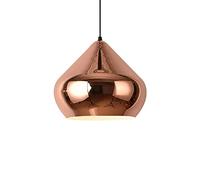 Circular Industrial Hanging Light Rose Gold Chandelier Kitchen Island Decoration Suspensiom Lamp Semi-recessed Mounting LED 1-Light Pendant Lights for Restaurant Living Room Bar