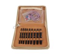 Circular Knitting Needle Set Interchangeable Ergonomisch Praktisch Rundstricknadeln Set mit Aufbewahrungstasche für Strickprojekte wie Socken Pullover Mützen Aluminium Edelstahl