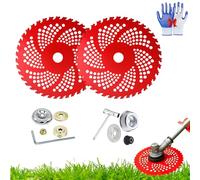 Circular Saw Blade for Weed Trimmers,9-Inch X 36-Tooth Carbide Blade,Brush Cutting Blade for Weed Eat with Universal Adapter Kit, Suitable for Mowing Softwood Hardwood Weeds (1PCS)