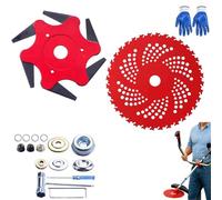 Circular Saw Blade for Weed Trimmers, 9" X 36 Teeth Carbide Tip Brush Blades, Brush Cutter Blade for Weed Wacker with Adapter Kit, Weed Wacker Blade for Brush Cutter, Trimmer, Weeder (Set6)