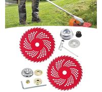 Circular Saw Blade for Weed Trimmers, 9 X 36 Teeth Carbide Tipped Blades with Adapter Kit, Steel Wire Grass Trimmer Head for Brush Cutter, Trimmer, Weeder (Set C)