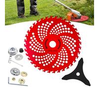Circular Saw Blade for Weed Trimmers, 9 X 36 Teeth Carbide Tipped Blades with Adapter Kit, Weed Wacker Blade for Brush Cutter, Trimmer, Weeder, Steel Wire Grass Trimmer Head (3T+ Blade Set)