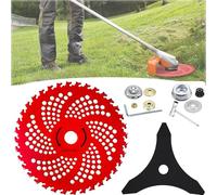 Circular Saw Blade for Weed Trimmers, Brush Cutter Blade and Adapter Kit, 9" X 36 Teeth Carbide Tip Brush Blades and Adapter Kit for Cutters, Trimmers & Weed Eaters (B)