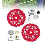 Circular Saw Blade for Weed Trimmers, Steel Wire Grass Trimmer Head, 9" X 36 Teeth Carbide Tip Brush Blades, with Universal Adapter Kit, for Brush Cutter, Trimmer, Weeder (Set C)