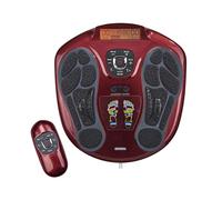 Circulation Maxx Reflexology, stimolatore muscolare elettrico con riflessologia del piede, 99 livelli di intensità e 6 modalità di massaggio, dispositivo TENS con 4 cuscinetti gel, telecomando
