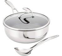 Circulon 30017 SteelShield Serie C Tri-Ply rivestito in acciaio inox con coperchio e utensili da cucina, set di pentole da cucina, argento