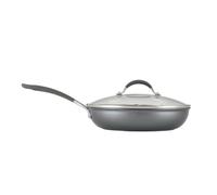 Circulon Padella antiaderente antigraffio con coperchio, 30 cm, a induzione, estremamente antiaderente, lavabile in lavastoviglie e adatta al forno, finitura in peltro grafite
