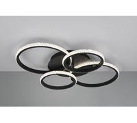 CIRES PLAFONIERA LED 27W 3400lm, 4000K NERA CON DIFFUSORE EFFETTO CRISTALLO E DIMMERAZIONE INTENSITA' CON INTERRUTTORE L. 66CM