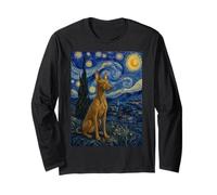 Cirneco dell'Etna Cane Van Gogh Notte Stellata Maglia a Manica