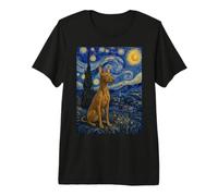 Cirneco dell'Etna Cane Van Gogh Notte Stellata Maglietta Premium